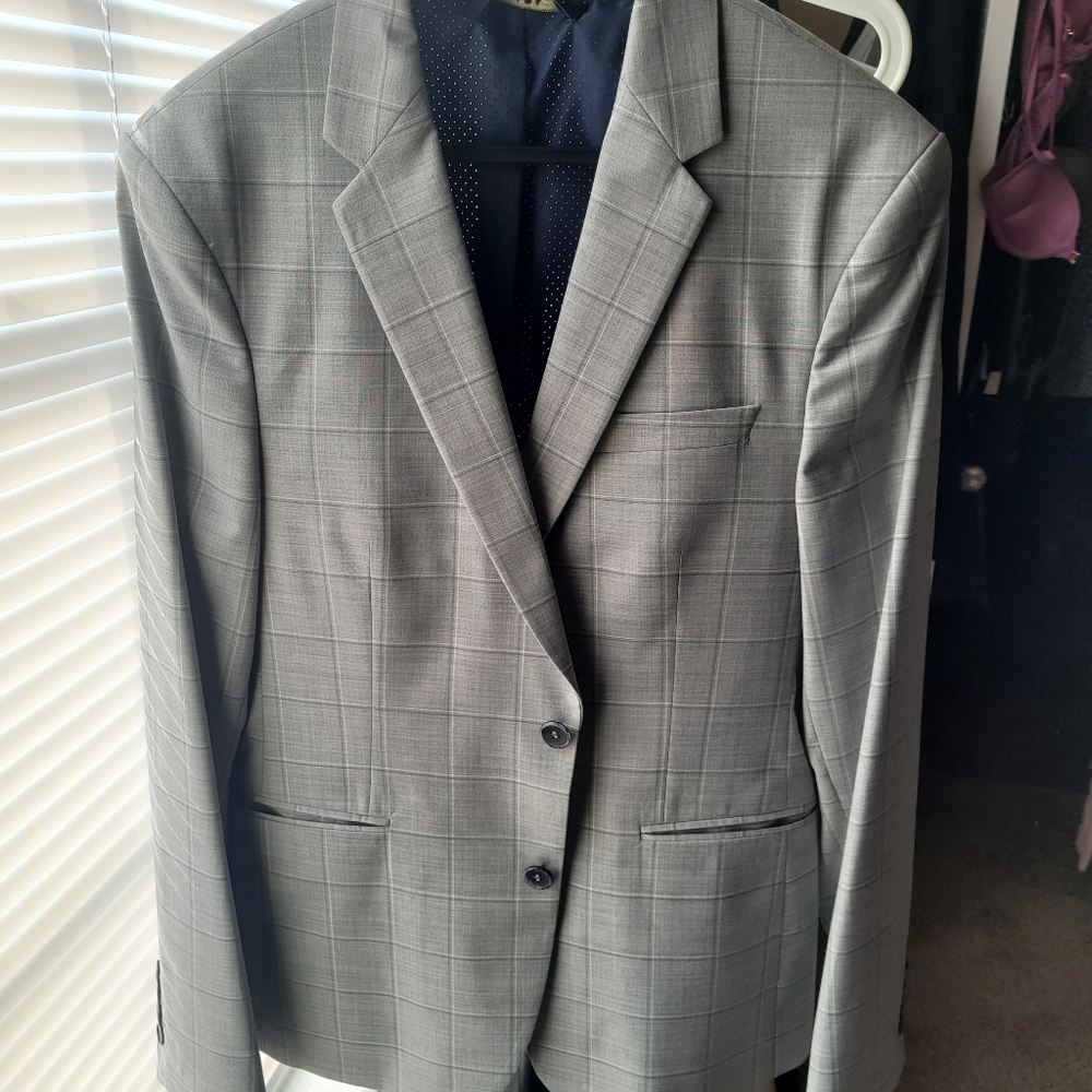 Zara patterned suit 38r
